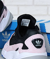 Жіночі кросівки Adidas Falcon black rose, А-д фалькон. ТОП Репліка ААА класу., фото 3