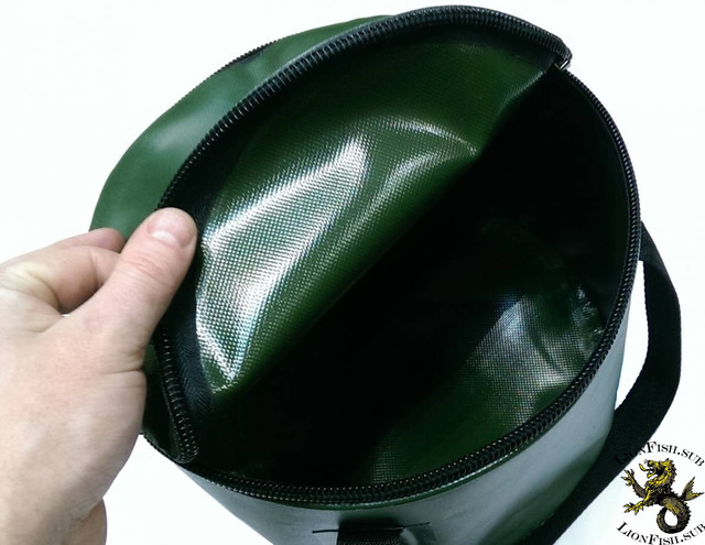 Складное Рыболовное Ведро LionFish.sub на 8л. для Рыбалки, Прикормки, Охоты, Трофейной Рыбы из ПВХ Skladnyye Vodra LionFish.sub dlya rybalki, prikormki, okhoty. Udobnaya Germo sumka dlya trofeyev
