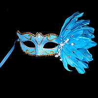 Венецианская маска Жар-птица (голубая)