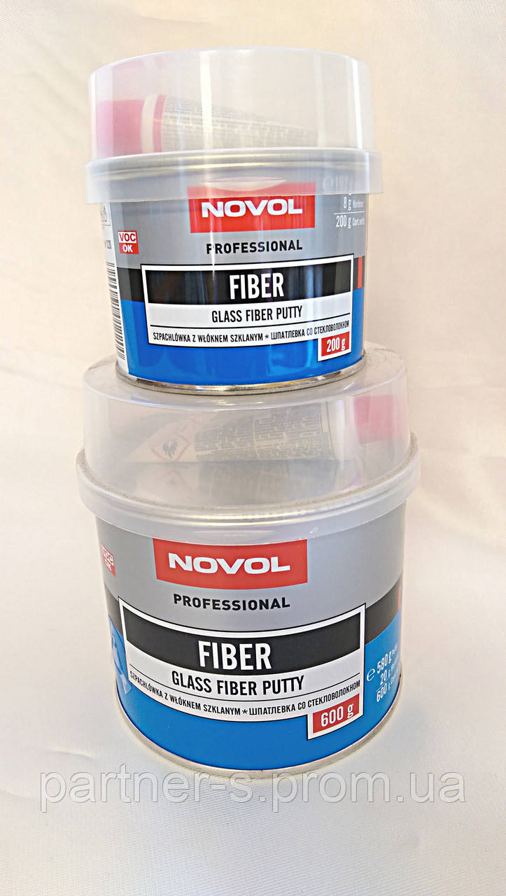 Авто шпаклівка зі скловолокном Novol FIBER 0.6