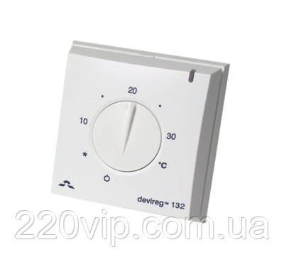 Devireg 132 (140F 1011) Терморегулятор для теплої підлоги з датчиком підлоги та повітря (механічний), Діві, фото 1