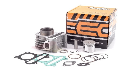 Циліндр у зборі для скутерів 80cm3 Adamoto ATX Motor Baotian Barton Benzer Boxter Ferro Flex Tech Huatian Horn, фото 1