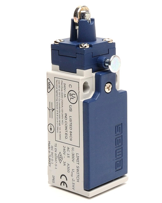 Вимикач кінцевий з металевим роликом d=13mm з фіксацією (1НО+1НЗ), фото 1