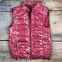 Жилетка з написами для дівчинки Розмір: 116,122,128,134 см (7248)