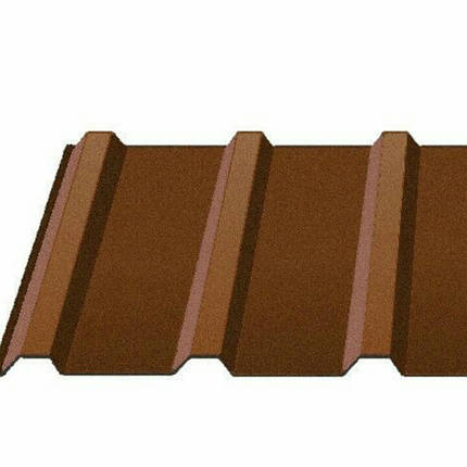 Профнастил Корея МАТ 0.45 мм, покрівля Мегасіті С-18, RAL 8017 (-коричневий), фото 1