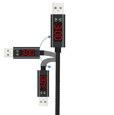 Кабель TORK MicroUSB + Вольтметр, фото 3