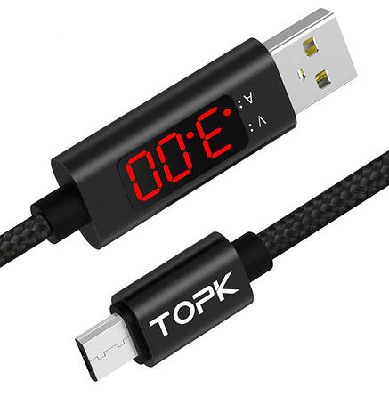 Кабель TORK MicroUSB + Вольтметр, фото 1
