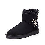 Натуральні жіночі уги UGG AUS 1978 (Black star), фото 2