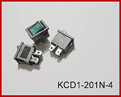 Перемикач консольний KCD1-201, 250V,6A.