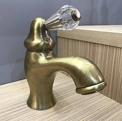 Бронзовий змішувач для умивальника з ручкою Сваровскі BUGNATESE MAYA 8913