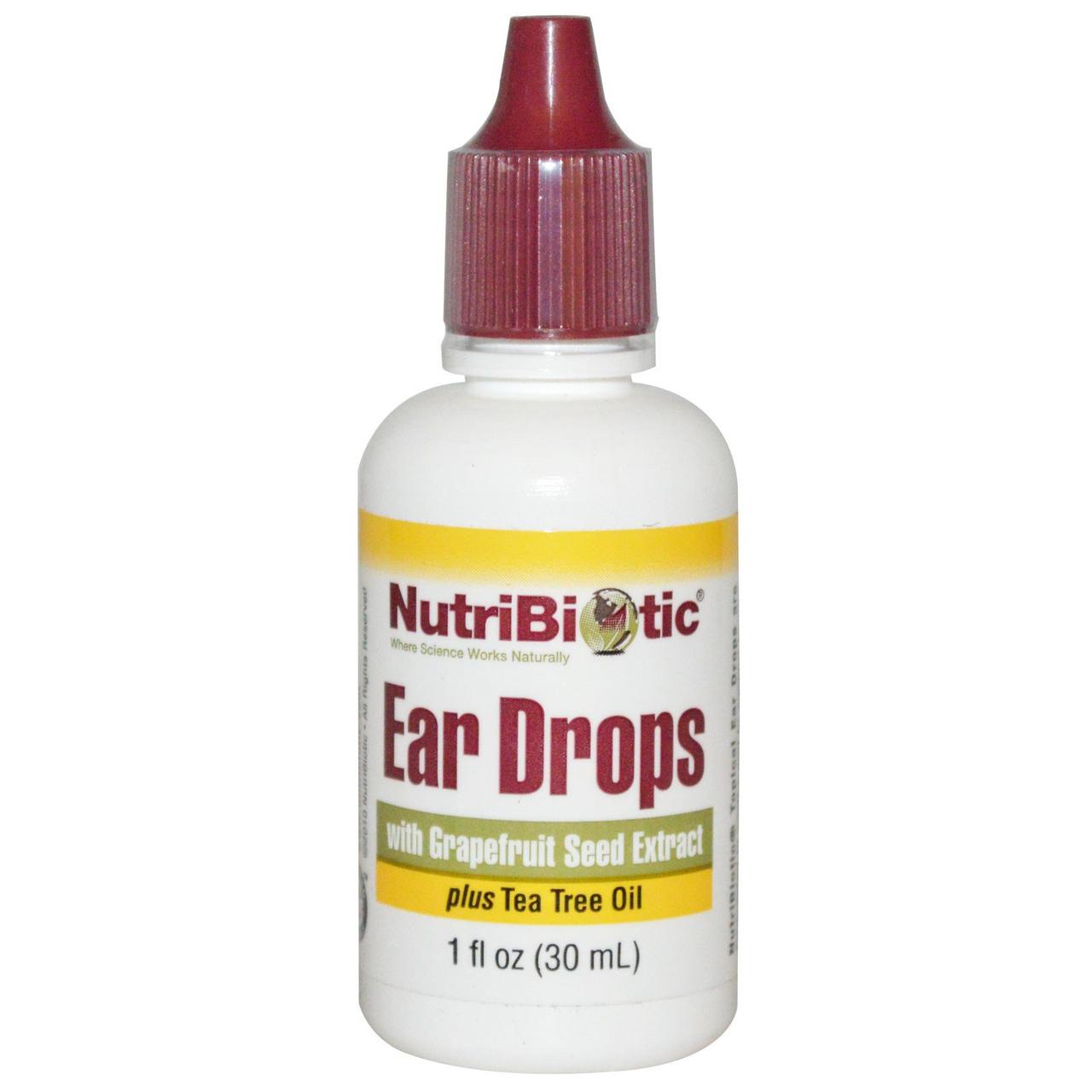 Краплі для вух з екстрактом насіння грейпфрута 30 мл, NutriBiotic