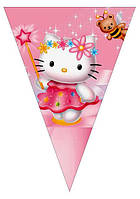 Прапорці-гірлянди (карнавальна гірлянди з прапорців) вимпели 2,5 - 3 метри - Кітті, Рожевий