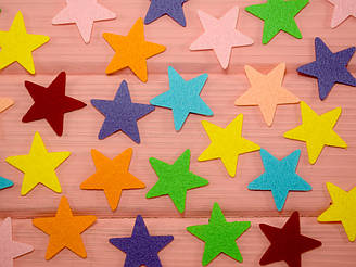 Зірочки з корейського фетру мікс (10 шт.)