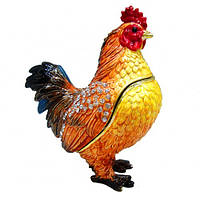 Шкатулка для прикрас зі стразами Півень