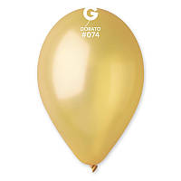 Воздушные шары металлик сатиновое золото 11" (28 см) Gemar