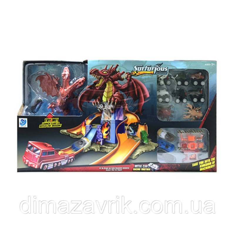 Трек 9988-3 дракон (механіки), машинки-тварини, 12 шт., фото 1