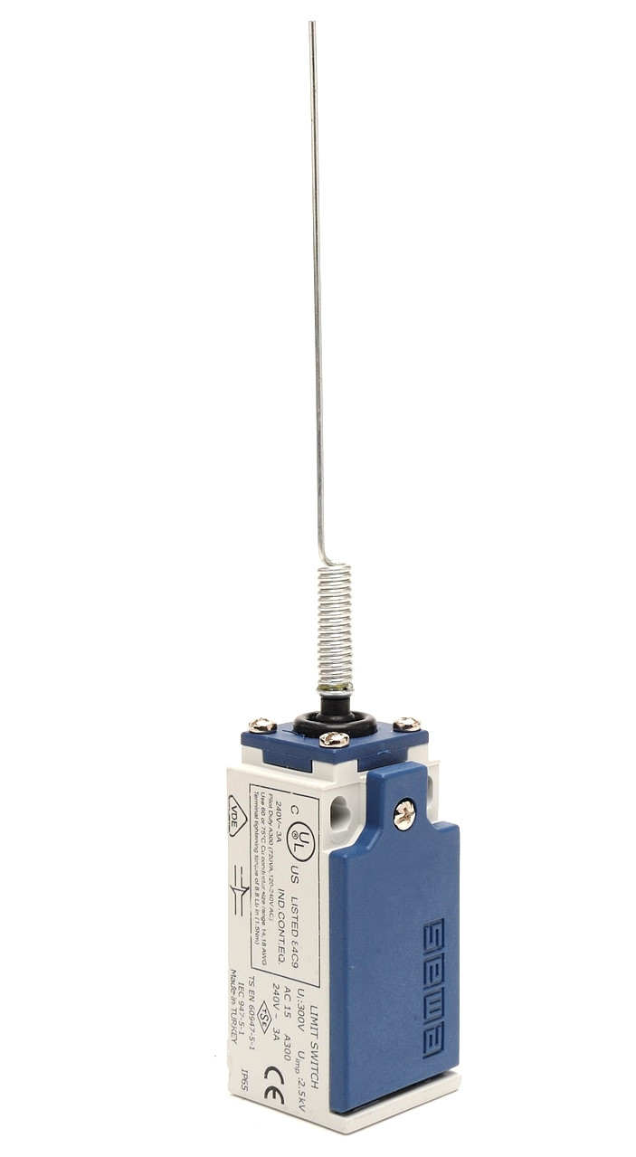 Вимикач кінцевий кутовий многонаправленный з пластикової консоллю і сталевою пружиною (1НО+1НЗ), фото 1