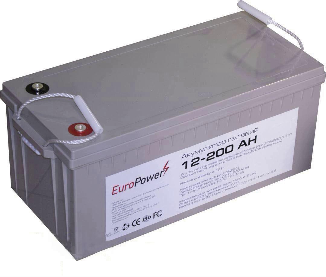 Акумулятор гелевий - 200 Аг 12В GEL EuroPower GL12-200, фото 1