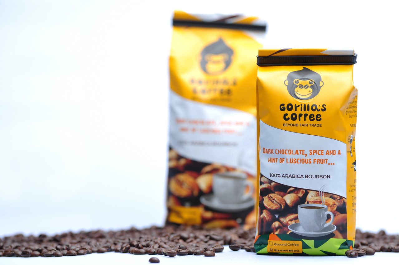 Кава Арабіка в зернах 250г Середня обжарка Gorillas Coffee