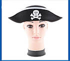 Піратка трикутна з черепом, капелюх пірата - аксесуар для вашого образу, фото 3