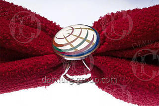 Кольцо для платка покрытие никель с эмалями