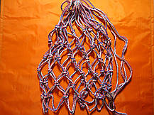 Баскетбольна сітка «ЕЛІТ», шнур діаметром 6,5 мм (стандартна) біла з червоним відтінком 2шт, фото 5