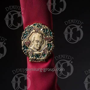 Кольцо для платка с изображением Т.Г. Шевченко