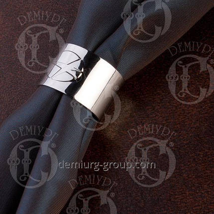 Кольцо для платка с логотипом. Покрытие никель, фото 1