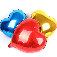 Шары-сердца с гелием разные цвета (45см)
