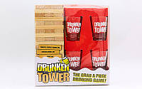 Алко гра дженга п'янка вежа Drunken Tower 076-1B: 4 стопки, 60 блоків