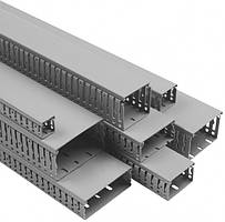 Перфорований канал (короб) VK 30х30 GR, з кришкою, ПВХ, Conta-Clip, (2 м) cc17800.6