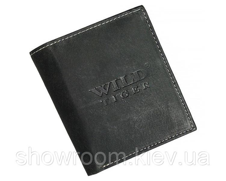 Портмоне чоловіче Wild Tiger (037) шкіряне чорне