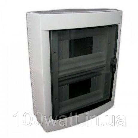 Щиток HOROZ ELECTRIC на 24 автомати зовнішнього встановлення білий 600-000-240, фото 1