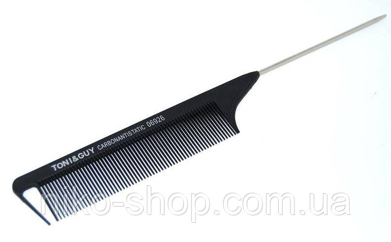 Гребінець з металевим хвостиком Toni&Guy carbon 06926, фото 1