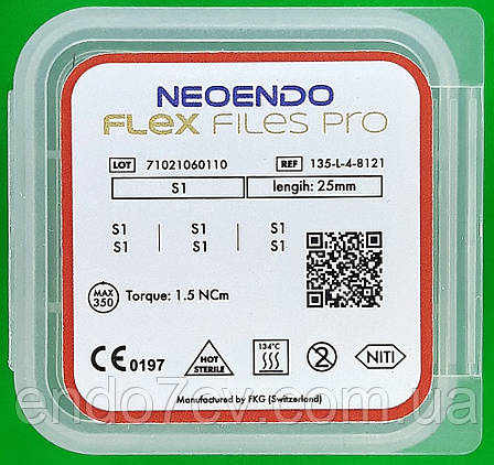 Протейпери Машинні: Flex Files PRO S1 золоті 25 мм (6 ШТ.) NEOENDO, фото 2