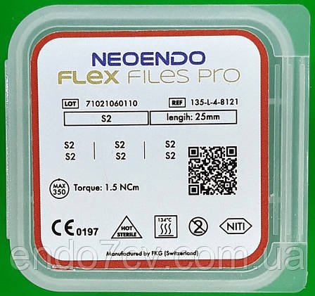 Протейпери Машинні: Flex Files PRO S2 золоті 25 мм (6 ШТ.) NEOENDO, фото 2