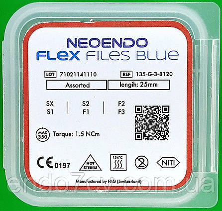 Протейперы Машинные: Flex Files BLUE SX-F3 ассорти синие 25 мм (6 ШТ ...