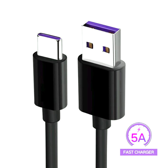 Кабель Robotsky USB 3.1 - USB Type C 5A для швидкої зарядки QC3.0 і передачі даних 100см ЧОРНИЙ SKU0000961