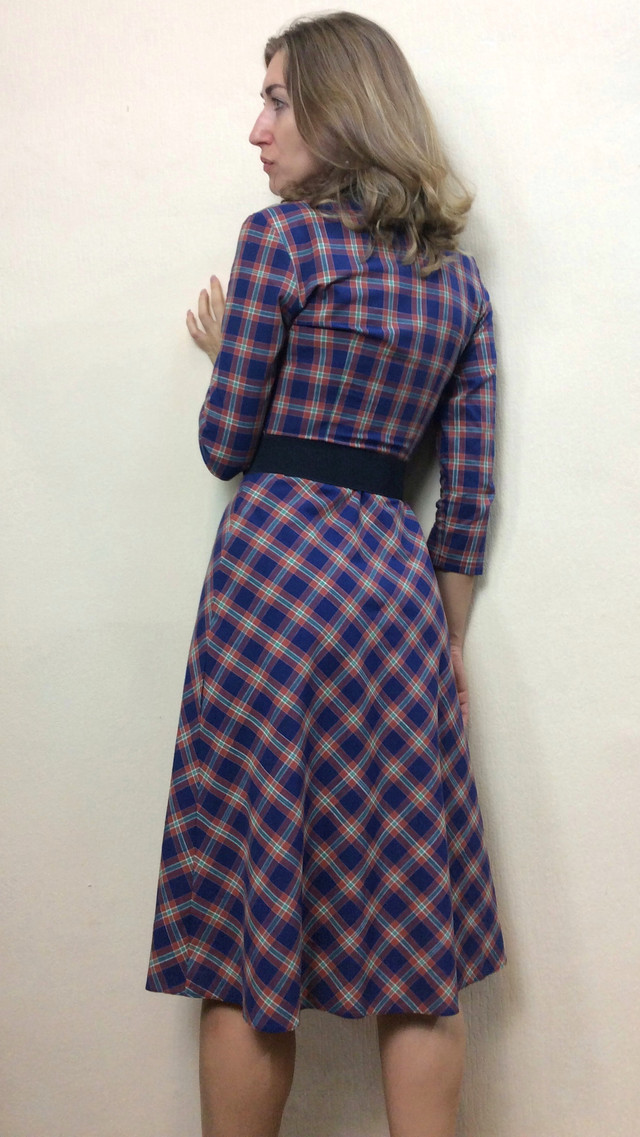 Платье американка в клетку П199