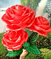 Роза красная 2 Ростовые цветы из изолона