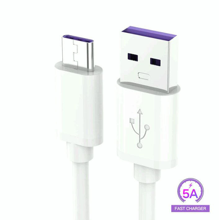 Кабель Robotsky USB 3.1 - USB Type C 5A для быстрой зарядки QC3.0 и передачи данных 100см БЕЛЫЙ SKU0000962
