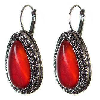 ✧Сережки Сердолік та Сардонікс✧