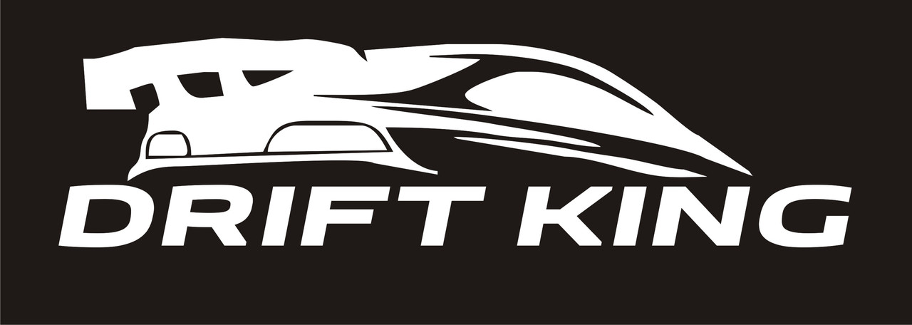 Наклейка на автомобіль - DRIFT KING біла, фото 1