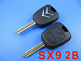 Ключ Citroen berlingo корпус 2 кнопки лезо SX9 Варіант 1, фото 2