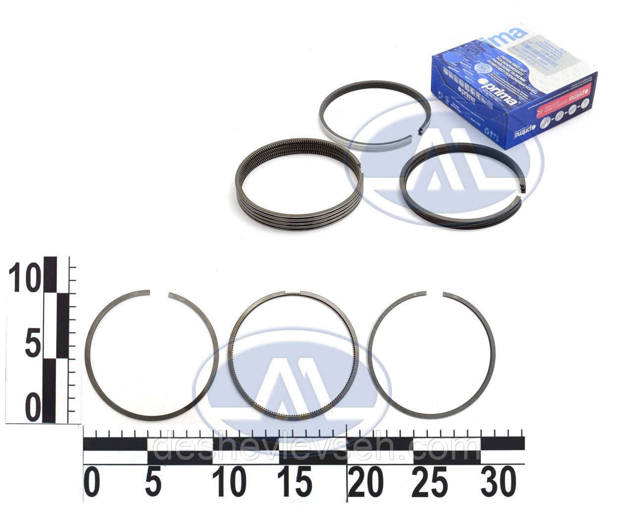 Кільця поршневі PRIMA ГАЗЕЛЬ d=96,5 (К4-2103-100), (PRIMA), фото 1