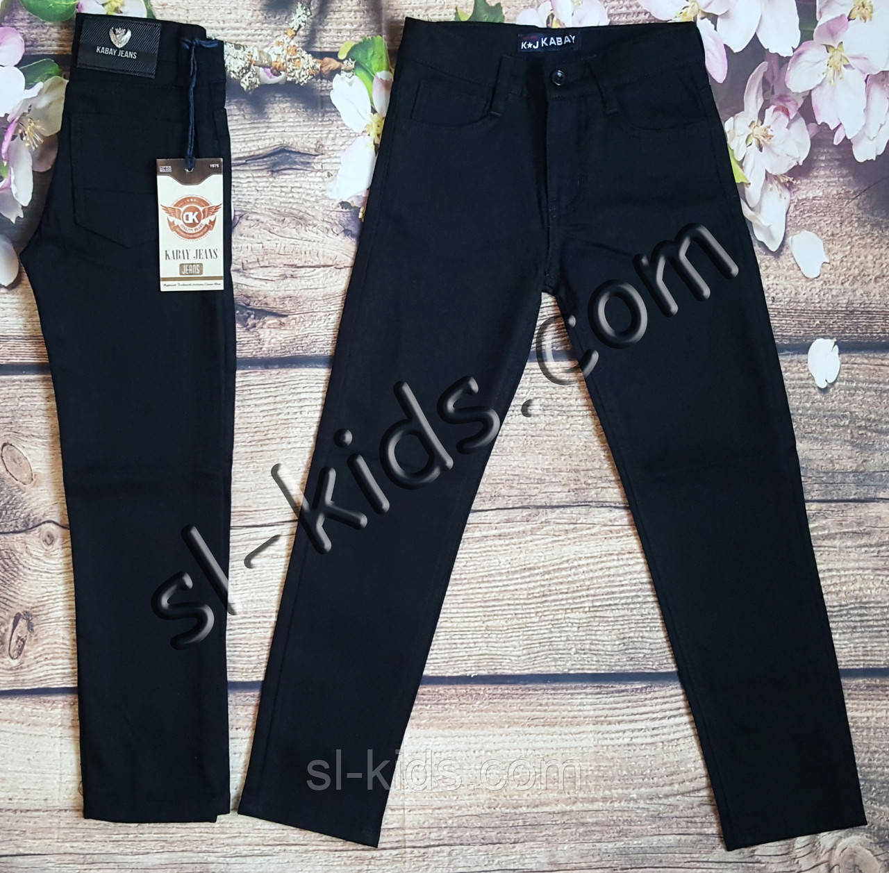 Штани,джинси на флісі для хлопчика 6-10 років (Kabay) (чорні) розд пр. Туреччина