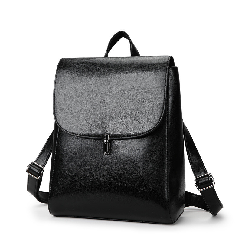 Женская рюкзак-сумка из качественной экокожи черная купить со скидкой ...