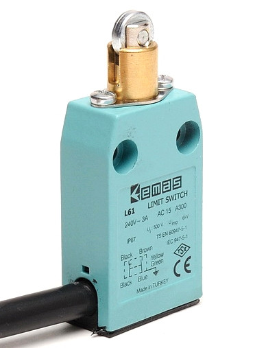 Вимикач кінцевий з металевої консолі і металевим роликом d=13mm (1НО+1НЗ), фото 1