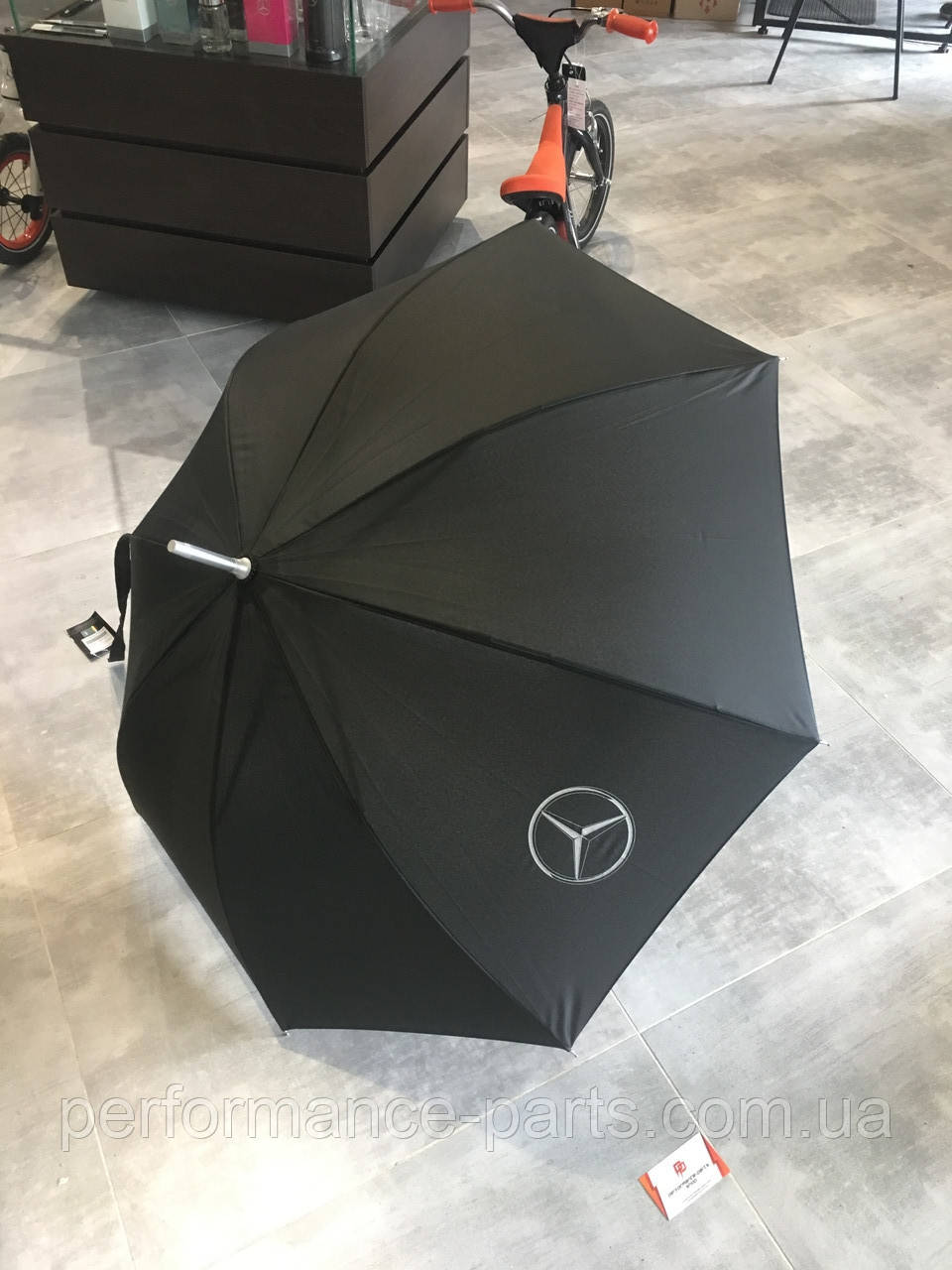 Парасолька-тростина Mercedes-Benz Collection Stick Umbrella Black, B66952629. Оригінал. Чорного кольору