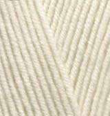 Пряжа для в'язання Ализе Лана голд 01 крем